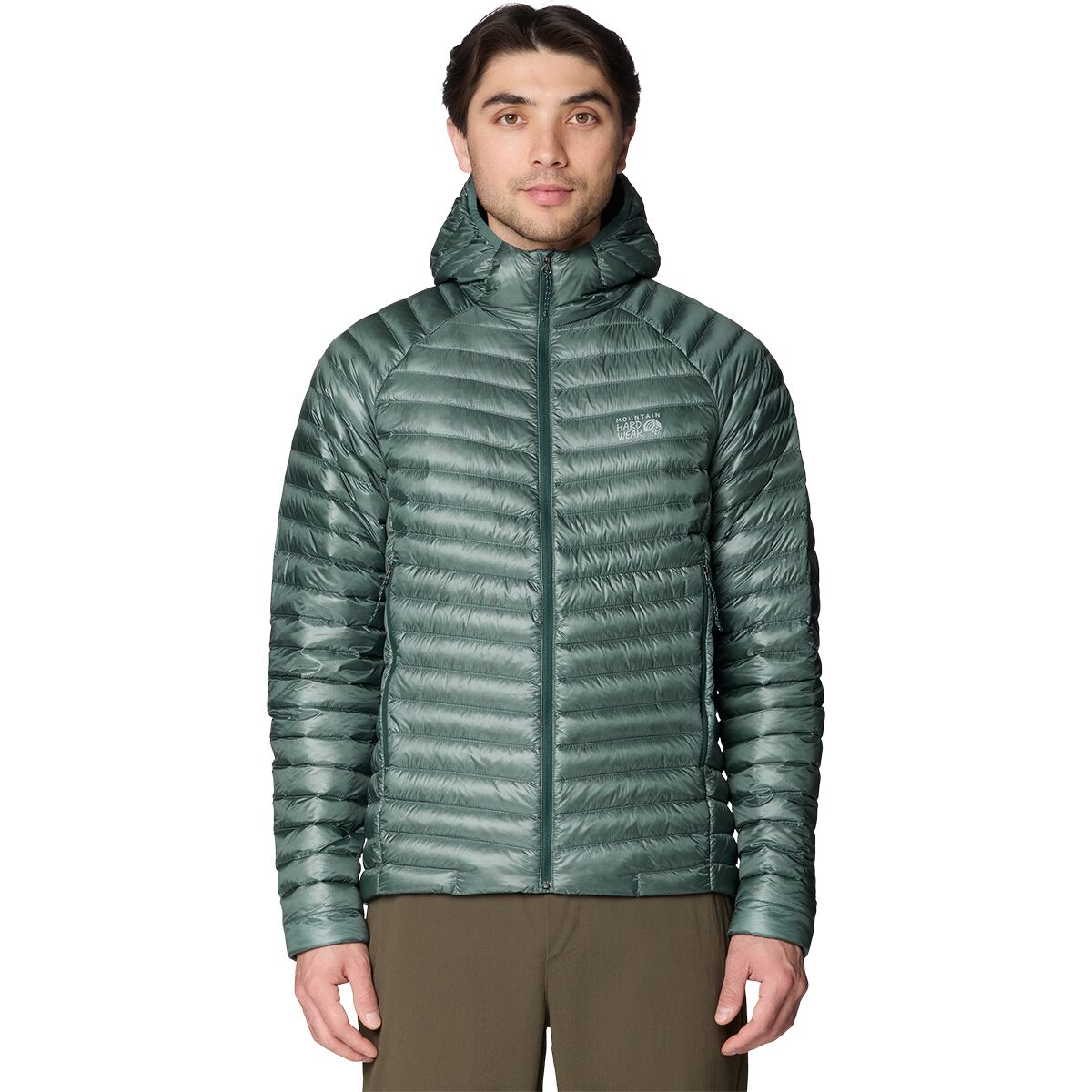 Image of Mountain Hardwear Ghost Whisperer Hooded Jacket - Men's Thunderhead Grey, XXL