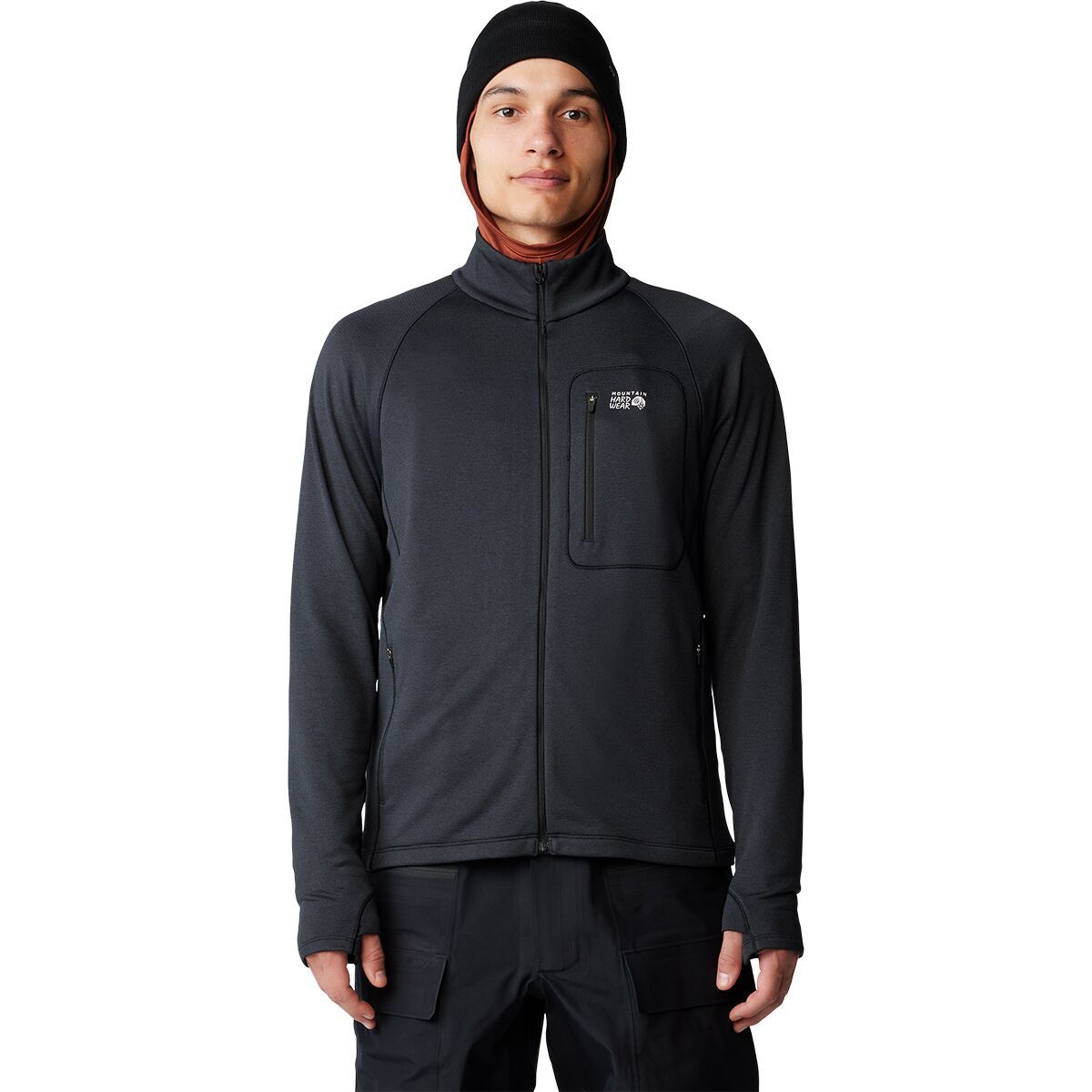 Image of Mountain Hardwear Glacial Trail Full-Zip Jacket - Men's Black, M