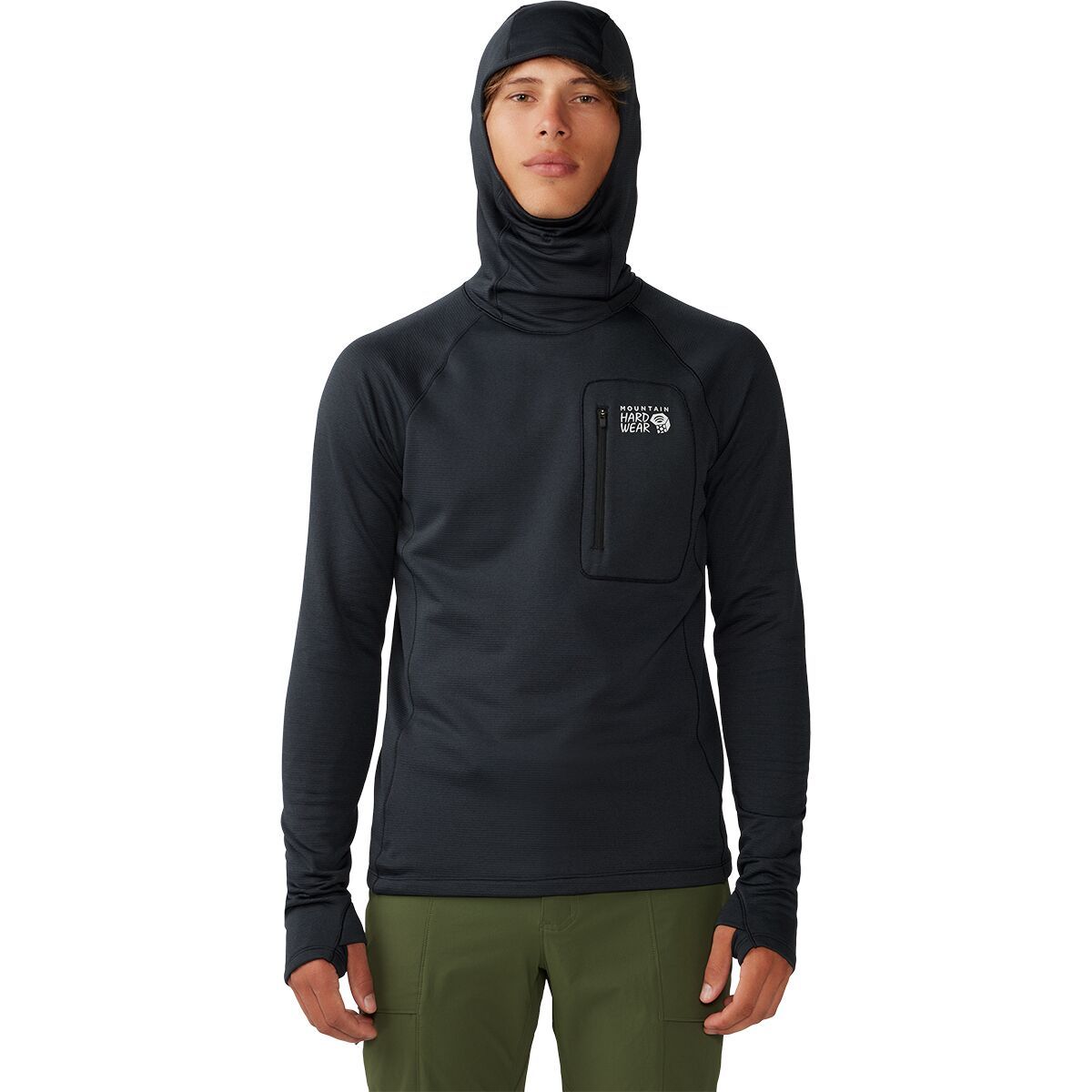 Image of Mountain Hardwear Glacial Trail Pullover Hoodie - Men's Black, XXL