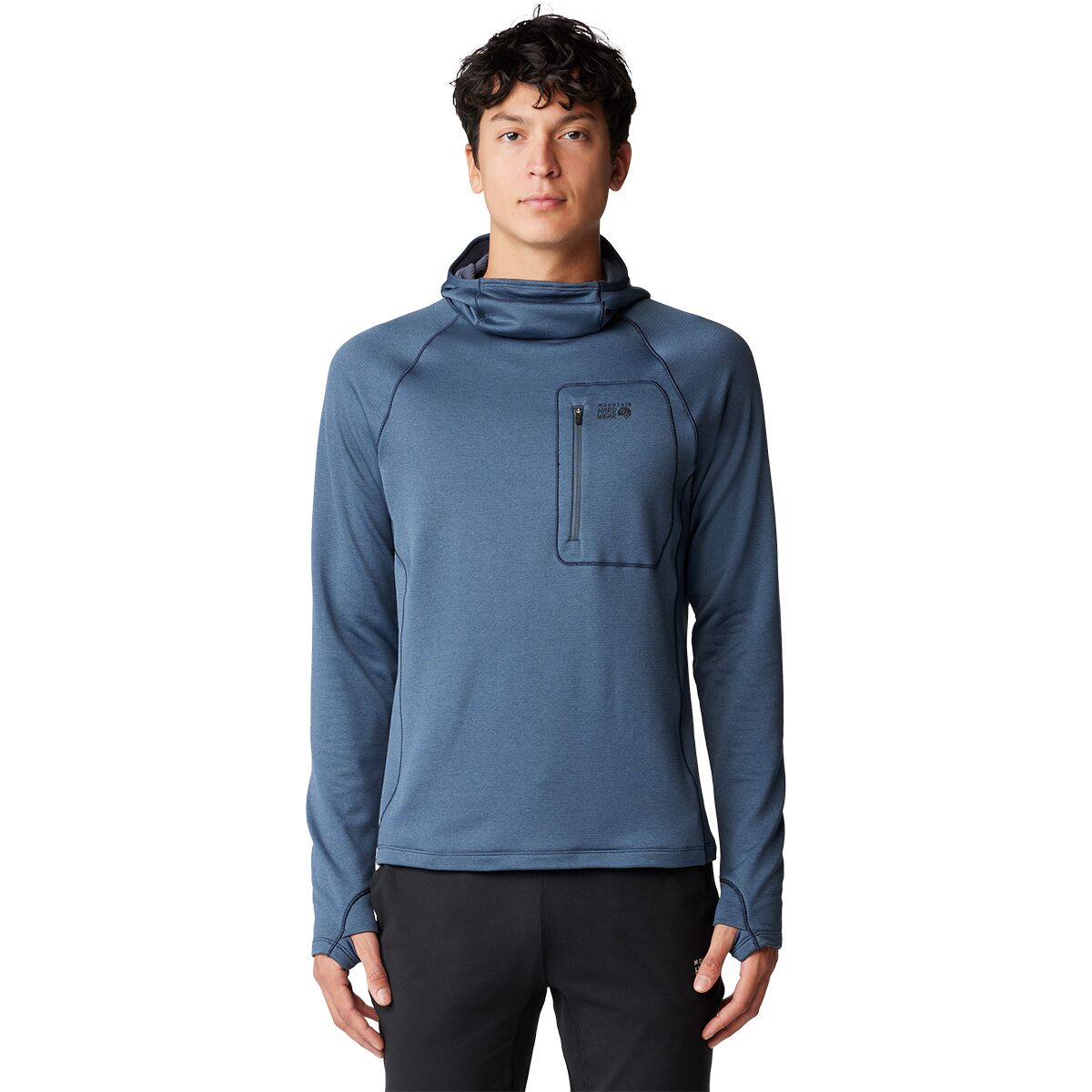 Image of Mountain Hardwear Glacial Trail Pullover Hoodie - Men's Montauk Blue, XXL
