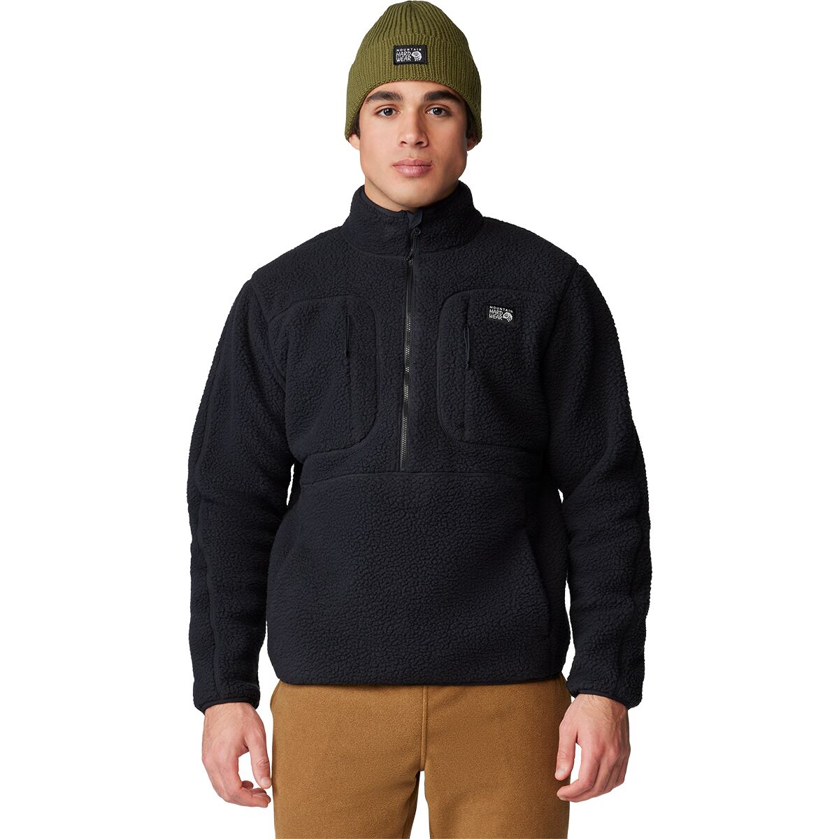 Image of Mountain Hardwear HiCamp Fleece Pullover - Men's Black, M