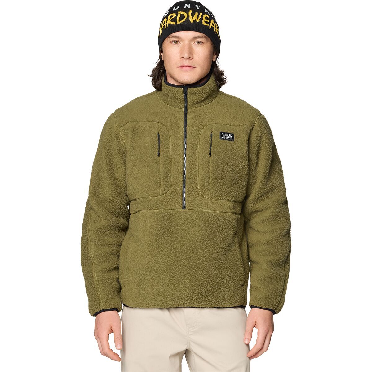 Image of Mountain Hardwear HiCamp Fleece Pullover - Men's Combat Green, XXL