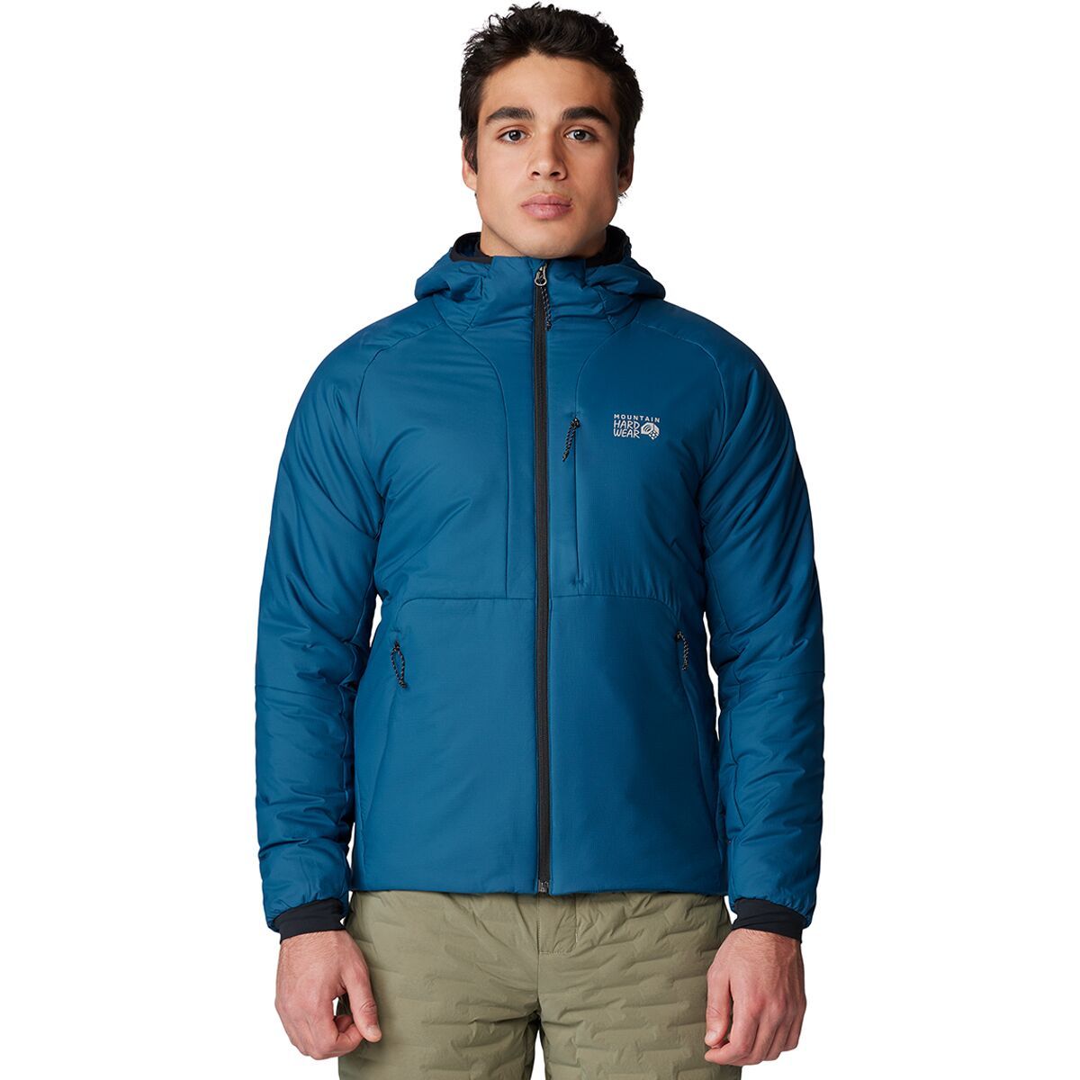 Image of Mountain Hardwear Kor Stasis Hooded Jacket - Men's Dark Caspian, L