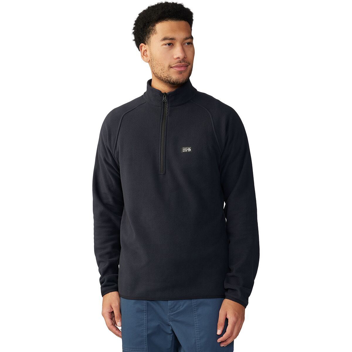 Image of Mountain Hardwear Microchill 1/4-Zip Pullover - Men's Black, M