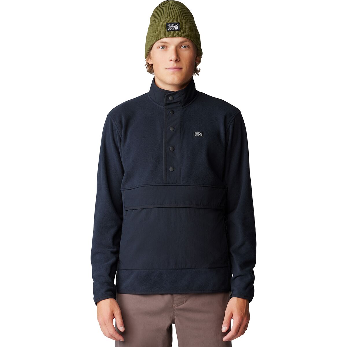 Image of Mountain Hardwear Microchill Snap Pullover - Men's Black, L