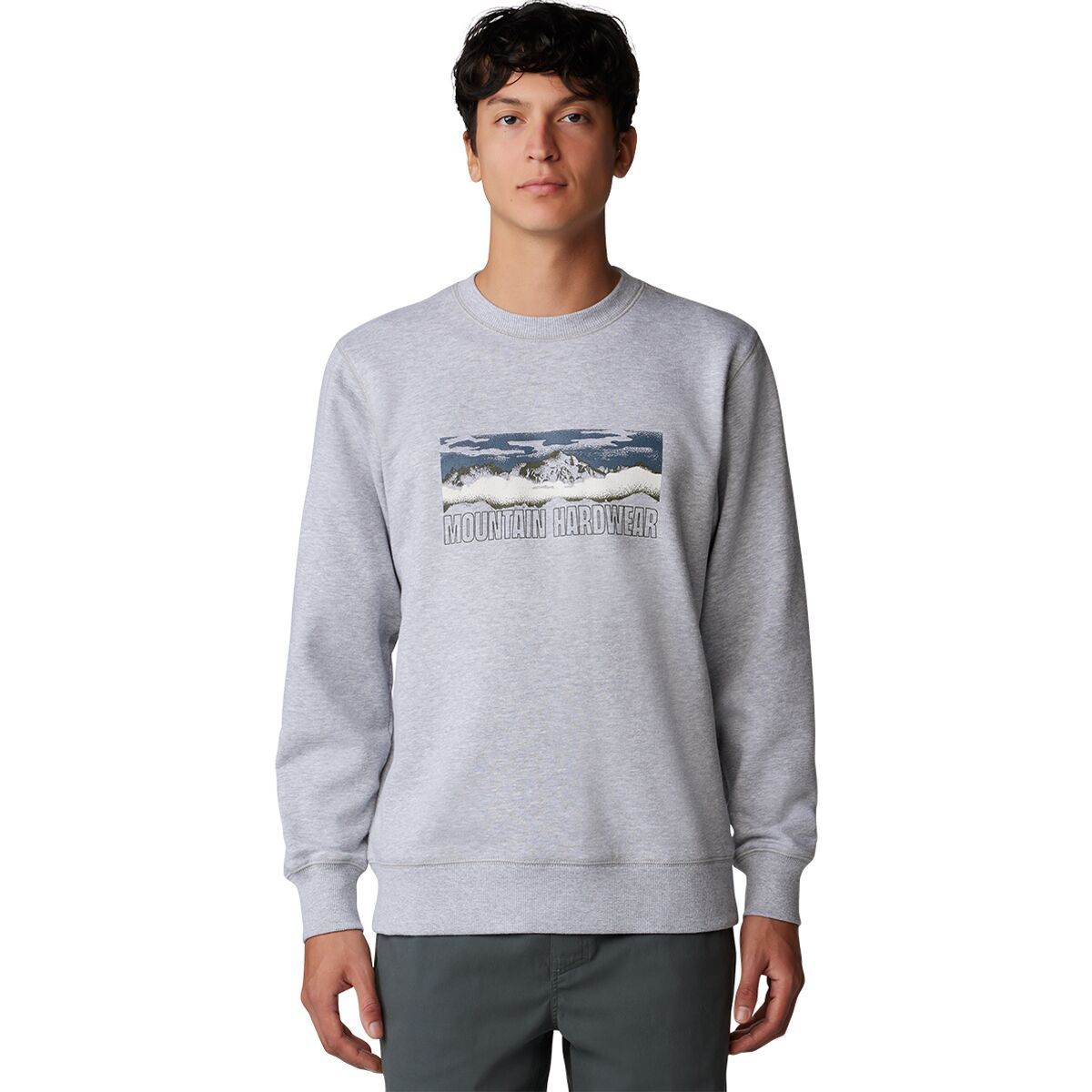 Image of Mountain Hardwear Mt. Whitney Crew Sweatshirt - Men's Hardwear Grey Heather, XXL