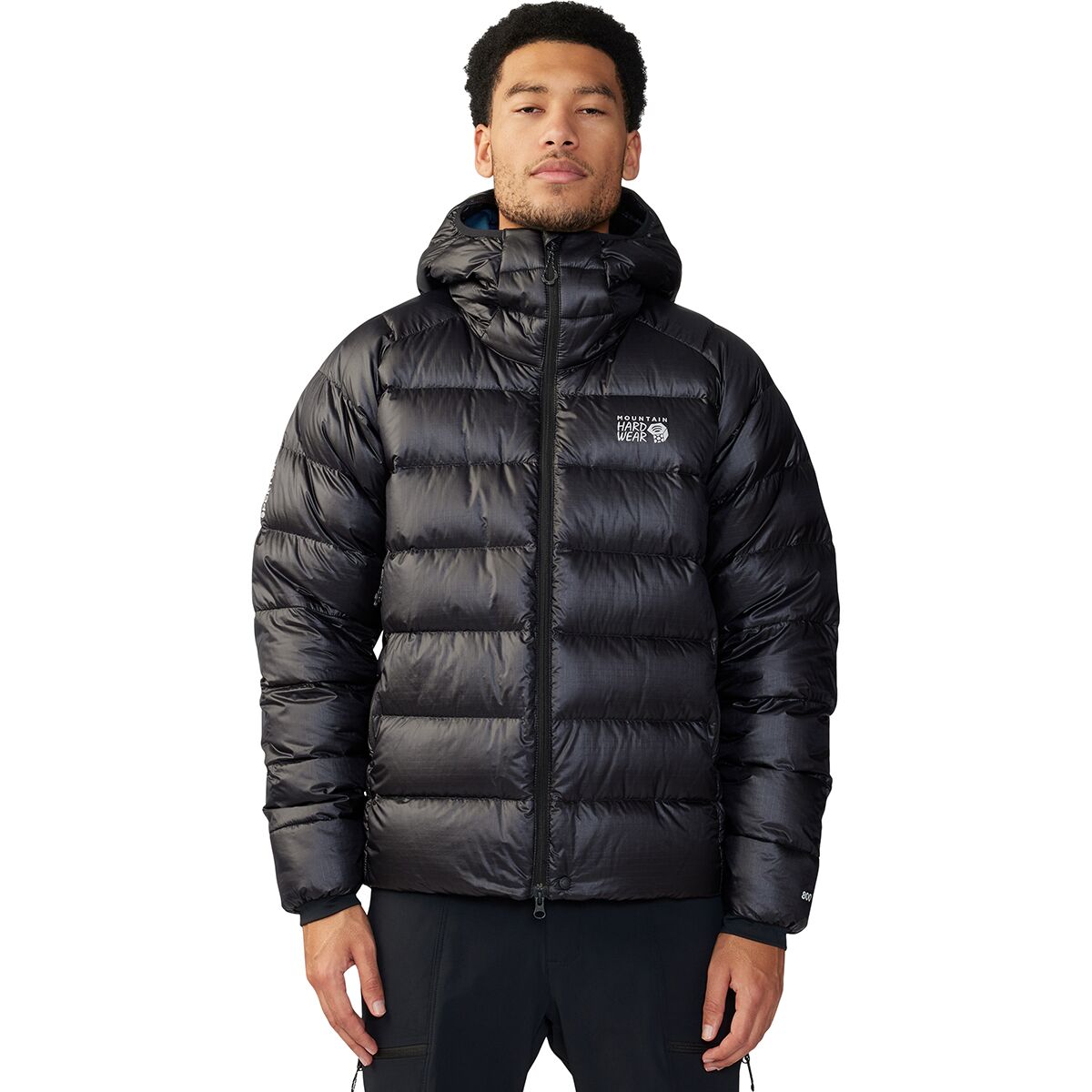 Image of Mountain Hardwear Phantom Alpine Down Hooded Jacket - Men's Black, L