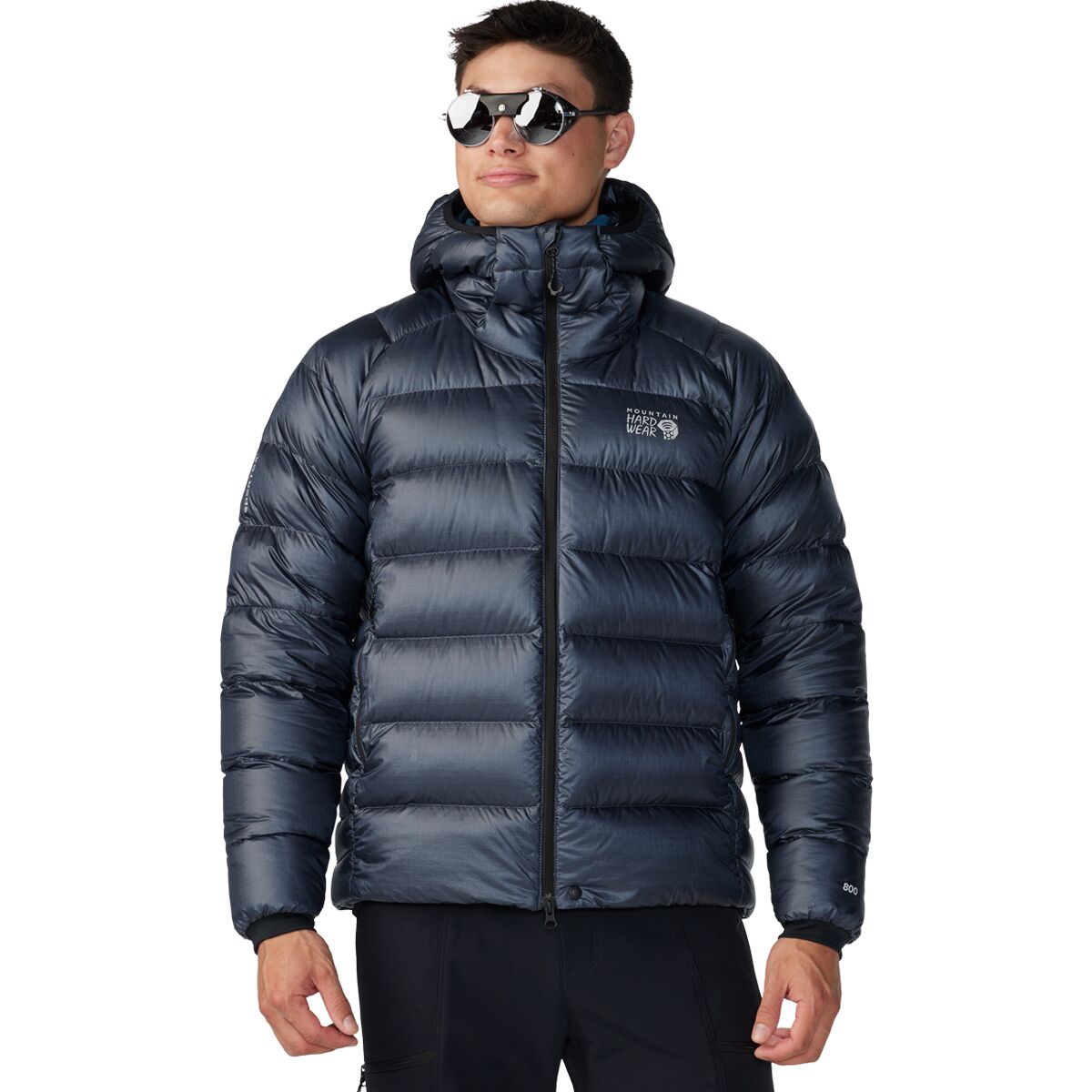 Image of Mountain Hardwear Phantom Alpine Down Hooded Jacket - Men's Blue Slate, M
