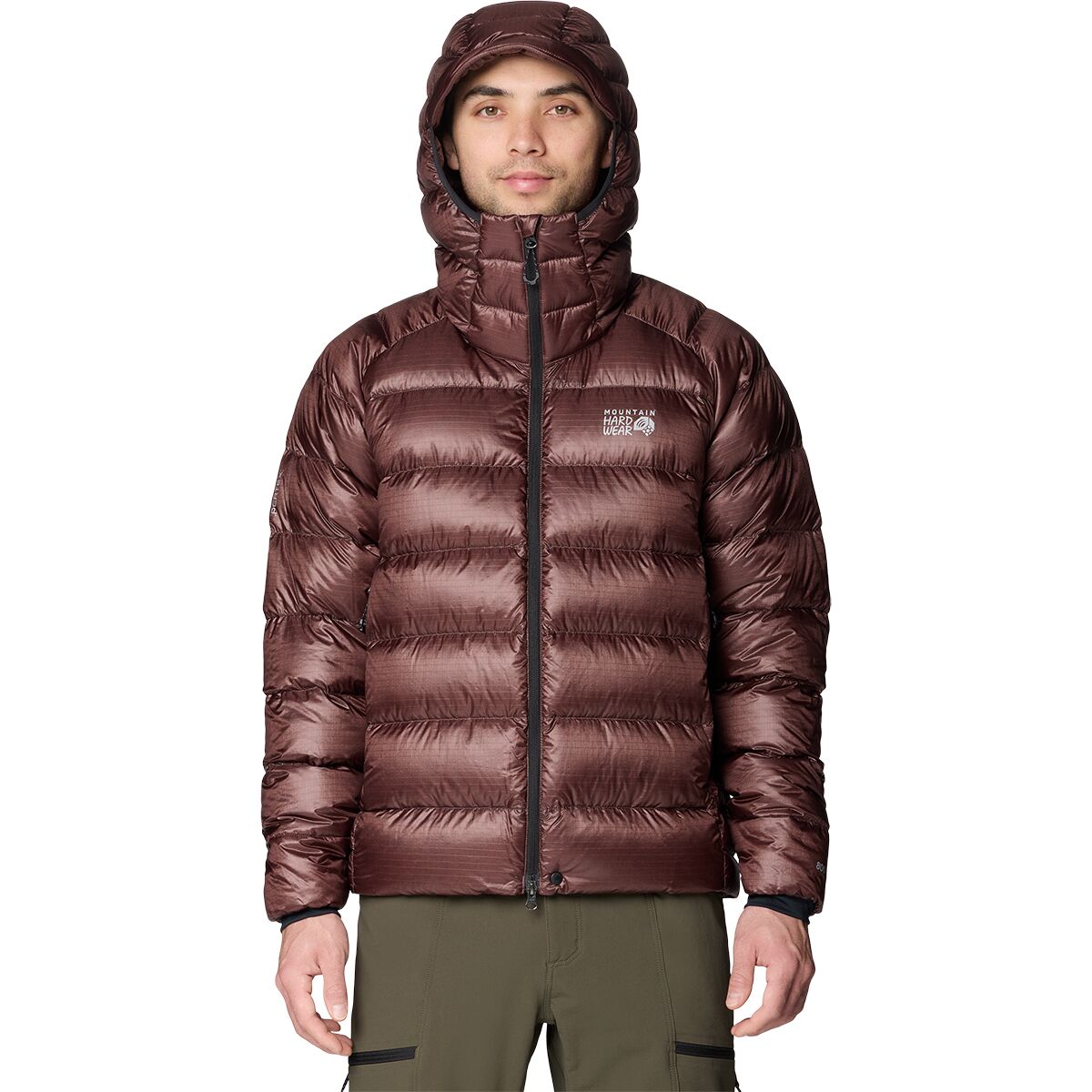 Image of Mountain Hardwear Phantom Alpine Down Hooded Jacket - Men's Carob, M