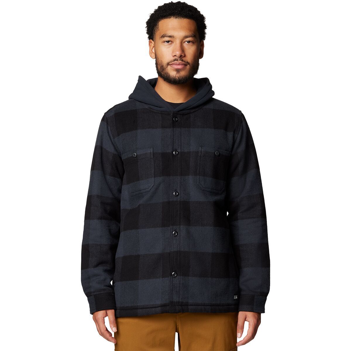 Image of Mountain Hardwear Plusher Microchill Lined Shirt - Men's Black Tatanka Check Print, M