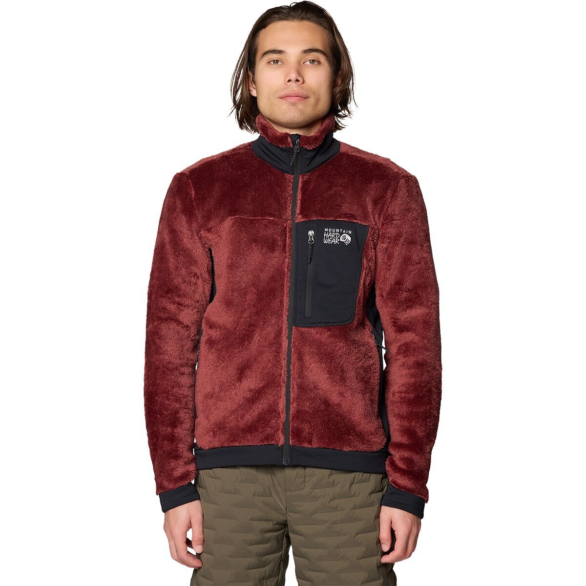 Image of Mountain Hardwear Polartec High Loft Jacket - Men's Bourbon Brown/Black, S