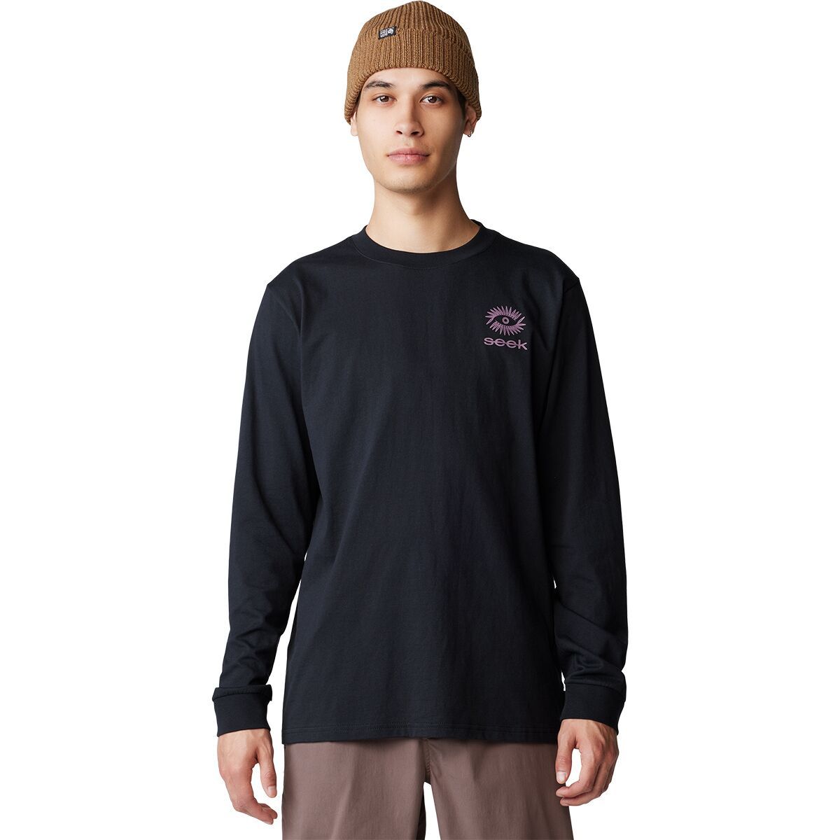 Image of Mountain Hardwear Seek Long-Sleeve T-Shirt - Men's Black, S