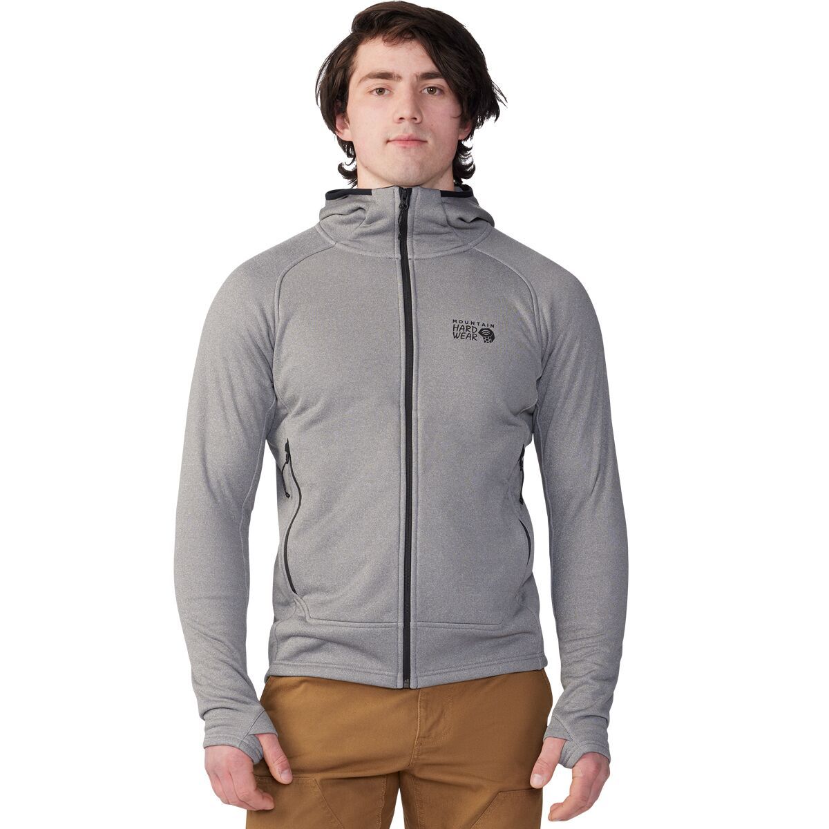 Image of Mountain Hardwear Sendura Hooded Jacket - Men's Foil Grey Heather, S
