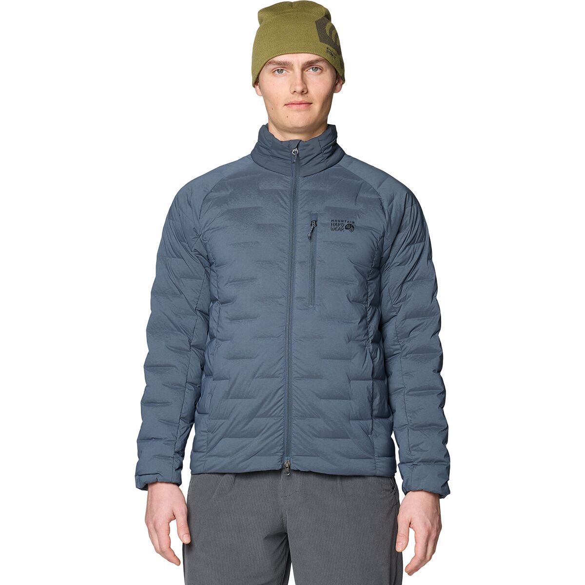 Image of Mountain Hardwear StretchDown Jacket - Men's Moon Blue, M