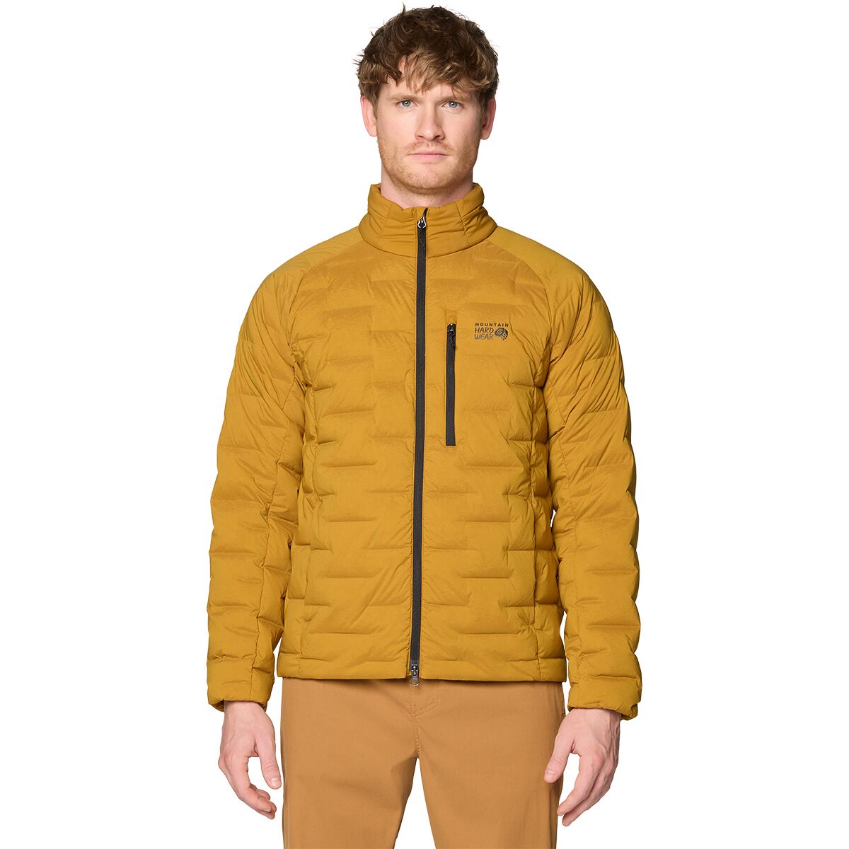 Image of Mountain Hardwear StretchDown Jacket - Men's Olive Gold, M