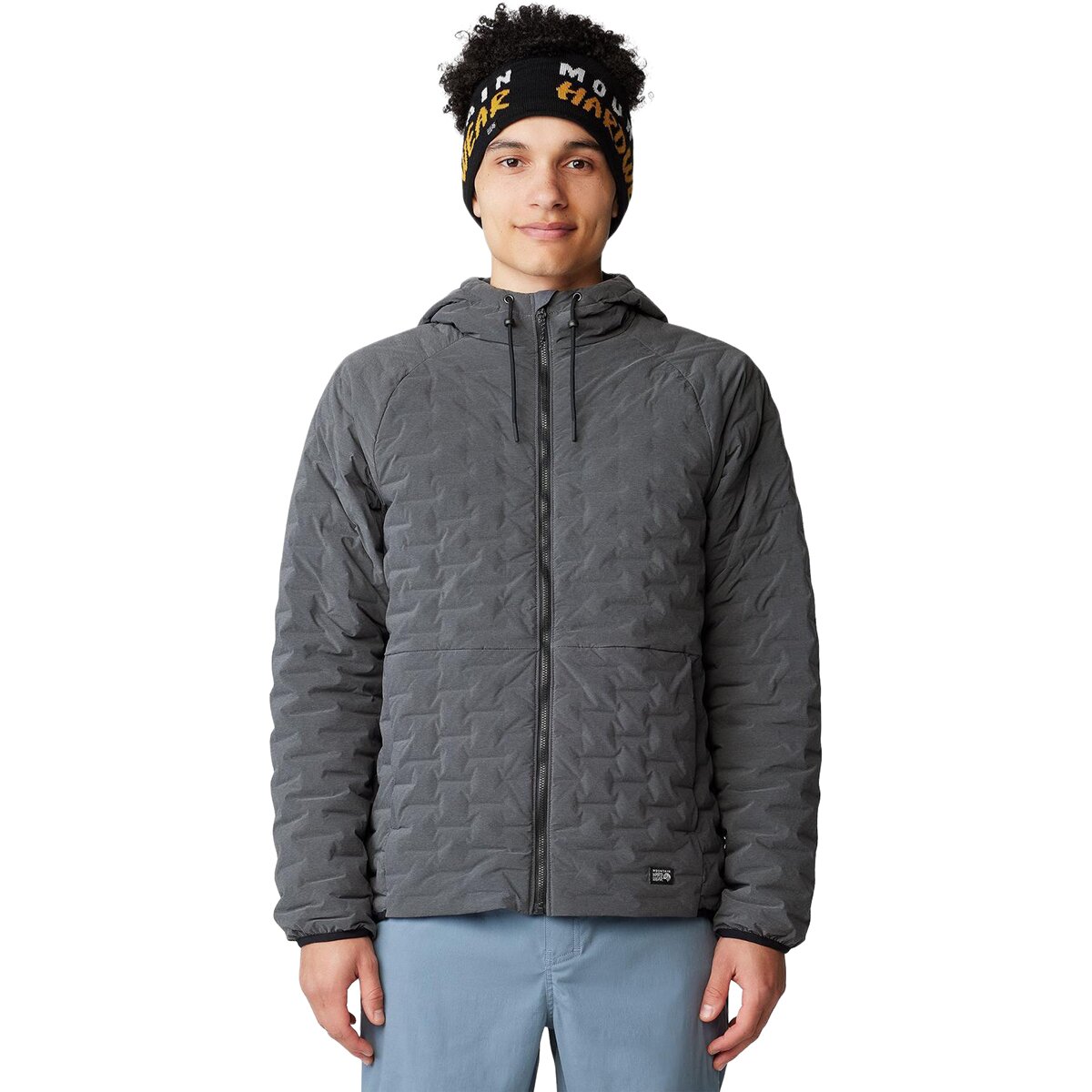 Image of Mountain Hardwear Stretchdown Light Full-Zip Hooded Jacket - Men's Volcanic Heather, XL
