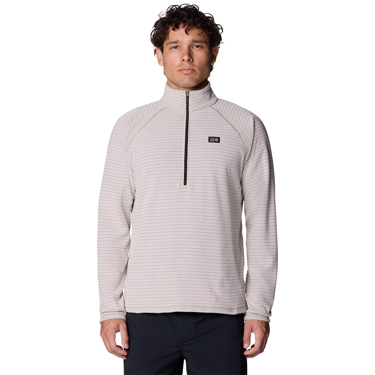 Image of Mountain Hardwear Summit Grid 1/2-Zip Fleece Jacket - Men's City Fog, L
