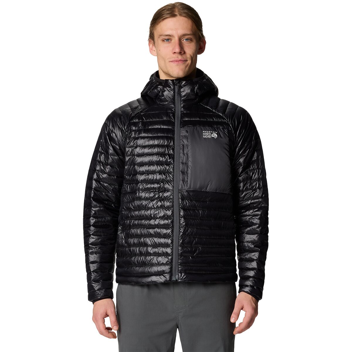 Image of Mountain Hardwear Ventano Hooded Jacket - Men's Black/Volcanic, XL