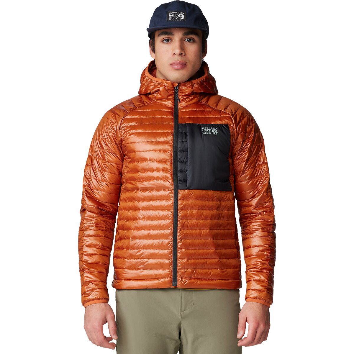 Image of Mountain Hardwear Ventano Hooded Jacket - Men's Raw Carnelian/Black, XL