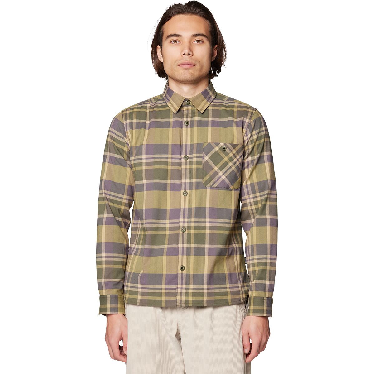 Image of Mountain Hardwear Voyager One Shirt - Men's Dark Pine Amsterdam Plaid, XL