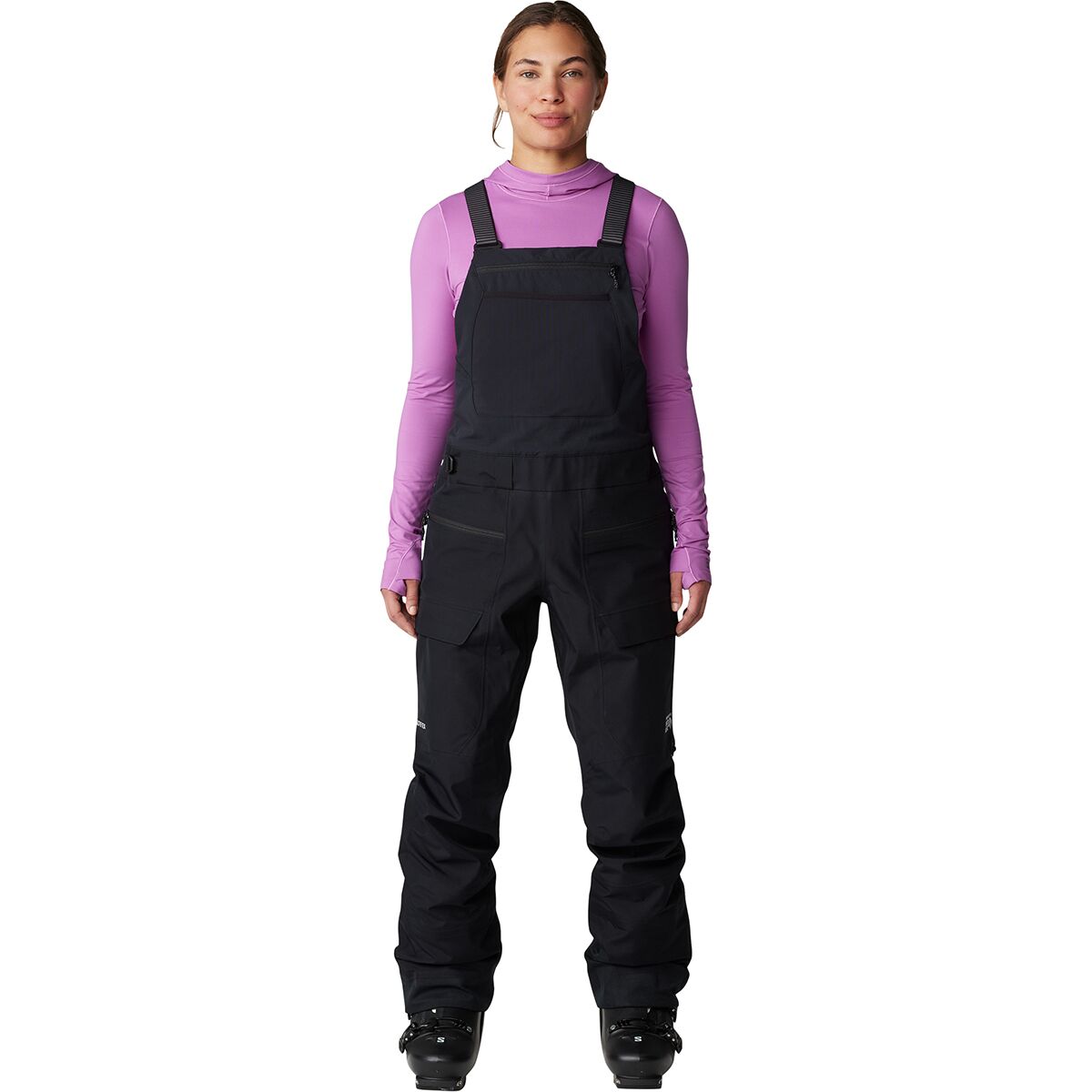 Image of Mountain Hardwear Boundary Ridge GORE-TEX Bib Pant - Women's Black, M/Reg