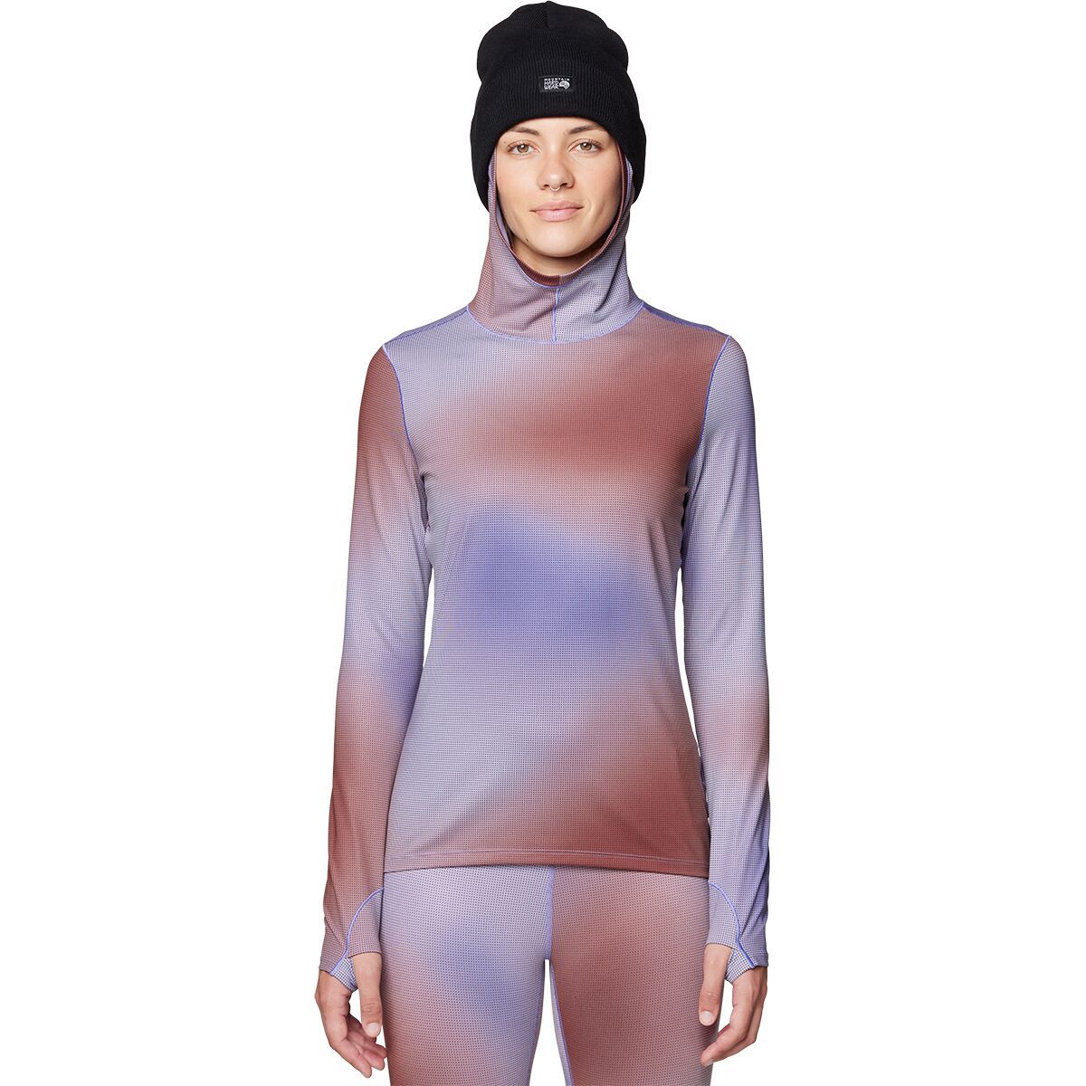 Image of Mountain Hardwear Butter Up Hooded Top - Women's Avid Multi Ombre Print, L