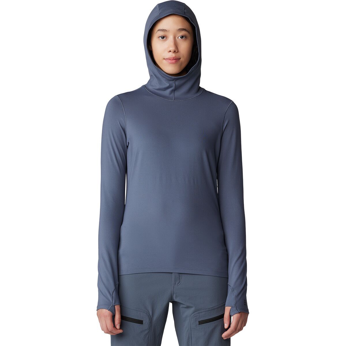 Image of Mountain Hardwear Butter Up Hooded Top - Women's Blue Slate, M