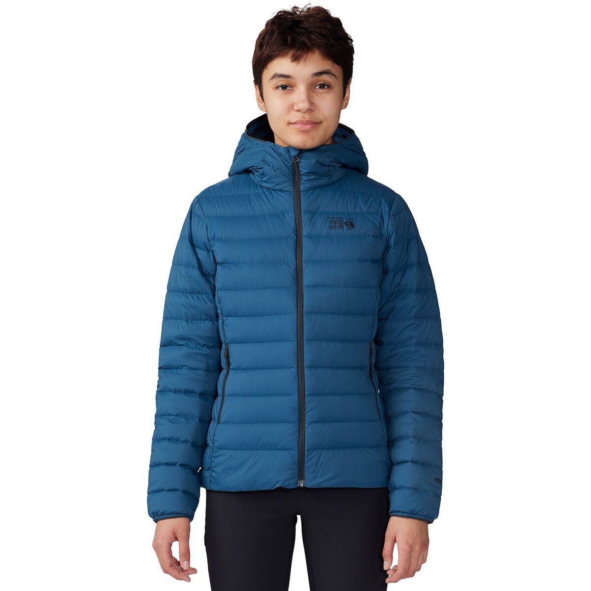 Mountain Hardwear Deloro Down Full-Zip Hooded Jacket - Women's Dark Caspian, S