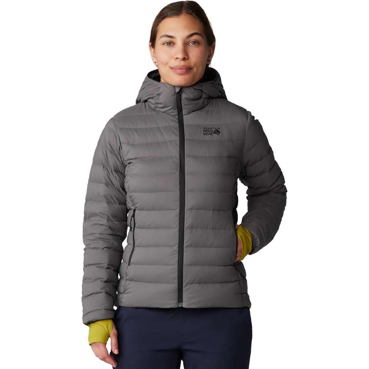 Image of Mountain Hardwear Deloro Down Full-Zip Hooded Jacket - Women's Sediment, L