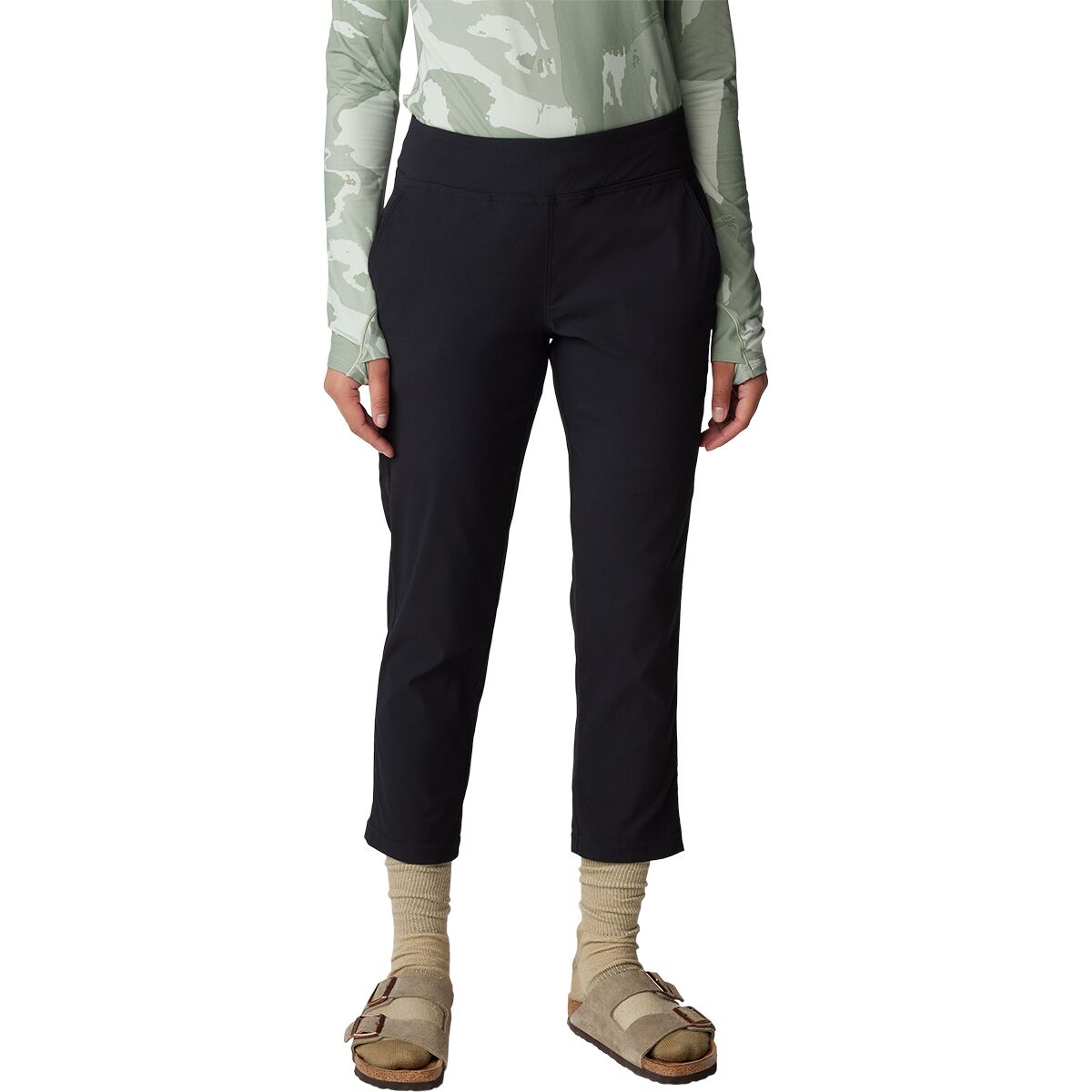Image of Mountain Hardwear Dynama Crop Pant - Women's Black, XS/Reg