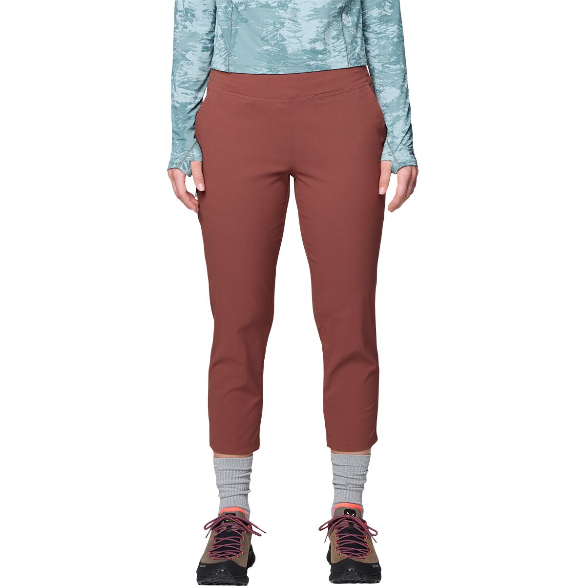 Image of Mountain Hardwear Dynama Crop Pant - Women's Bourbon Brown, M/Reg