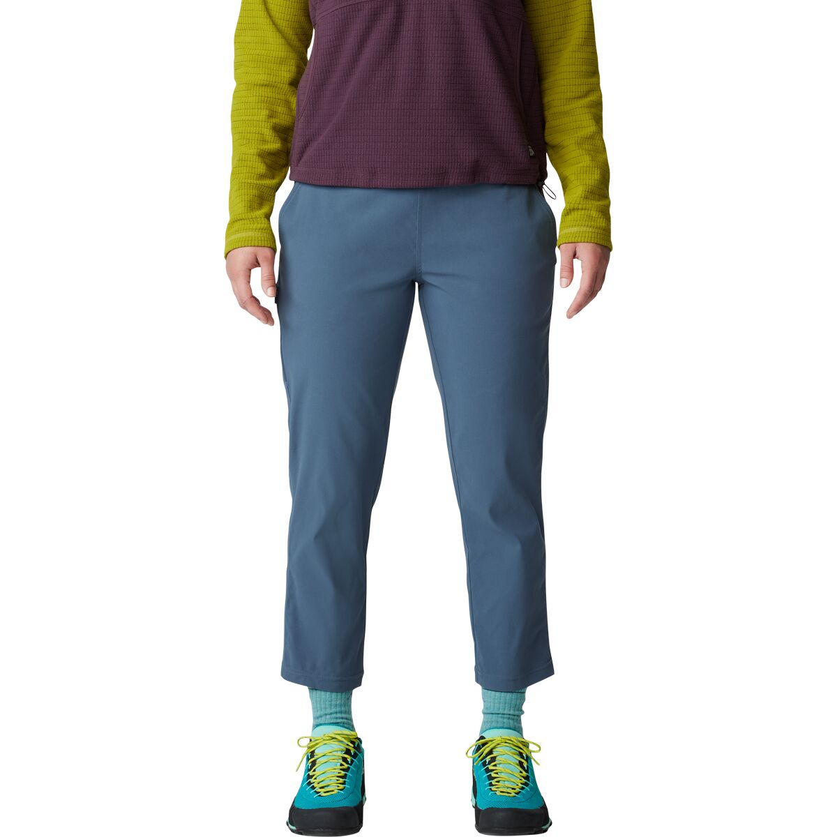 Image of Mountain Hardwear Dynama Crop Pant - Women's Montauk Blue, XS/Reg