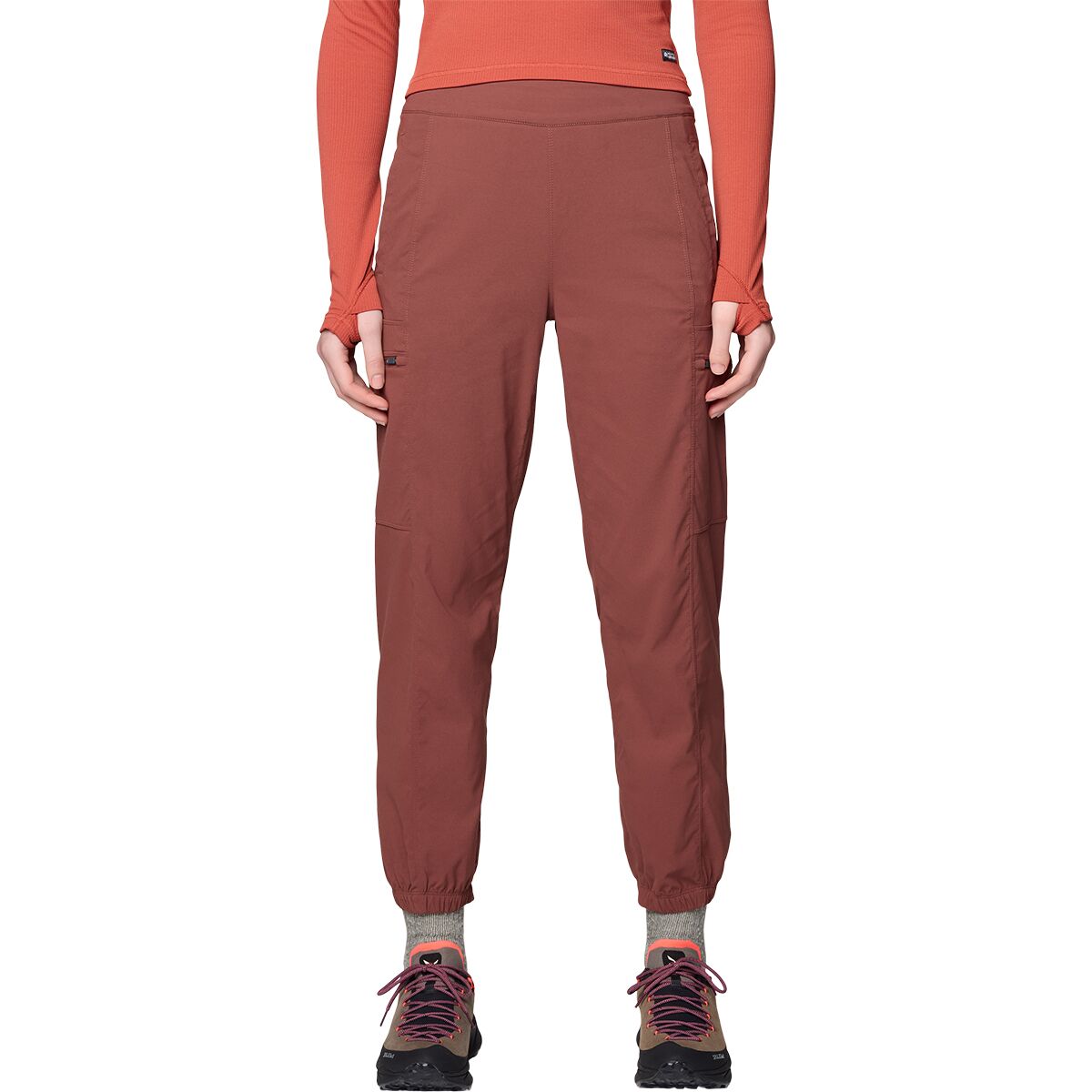 Image of Mountain Hardwear Dynama High Rise Utility Jogger - Women's Bourbon Brown, L/Reg