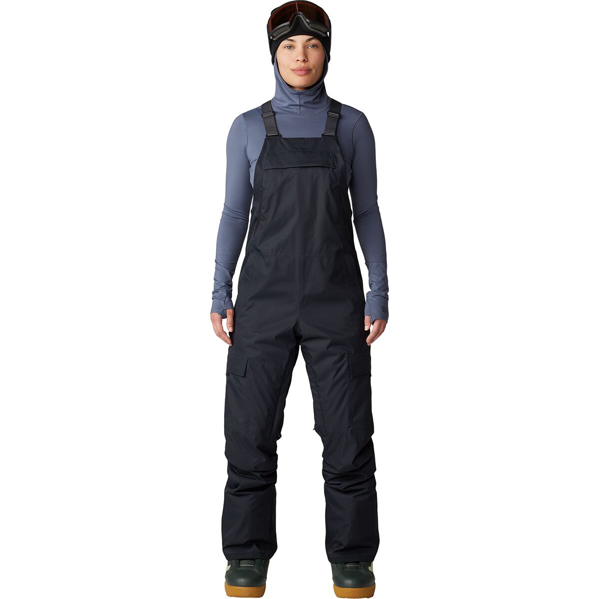 Image of Mountain Hardwear Firefall Bib Pant - Women's Black, XL/Short