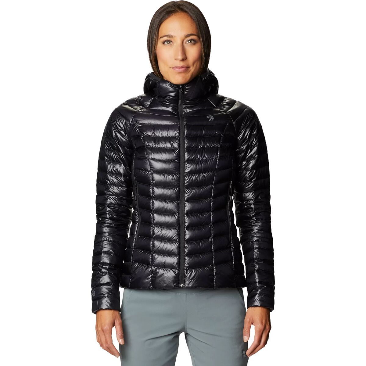 Image of Mountain Hardwear Ghost Whisperer Hooded Down Jacket - Women's Black, XL