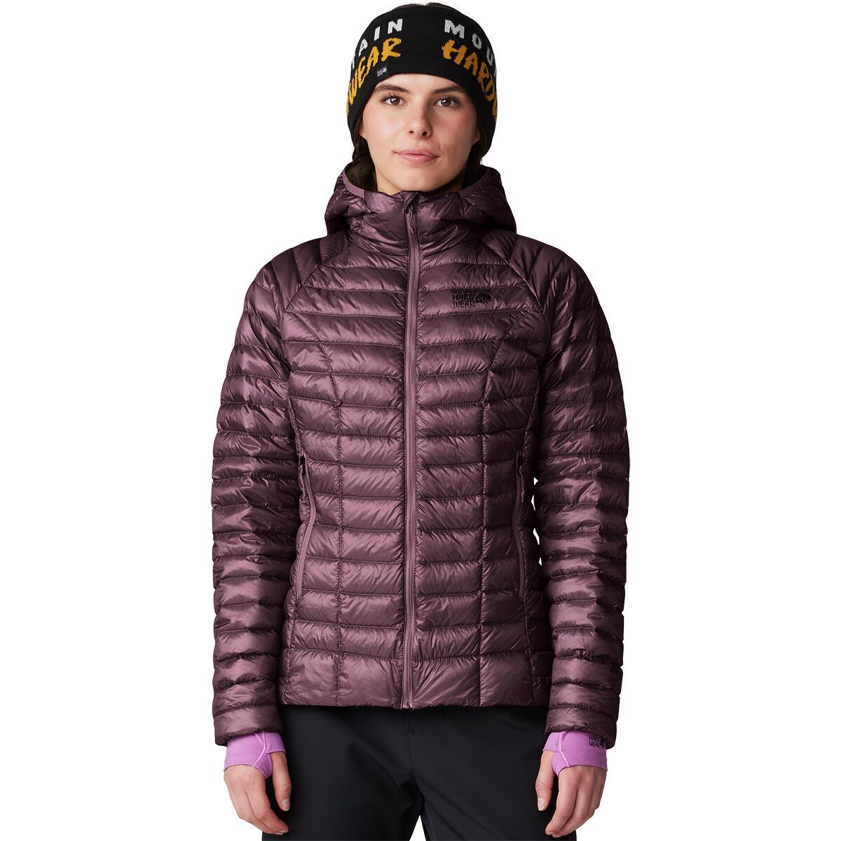Image of Mountain Hardwear Ghost Whisperer Hooded Down Jacket - Women's Blackberry, S