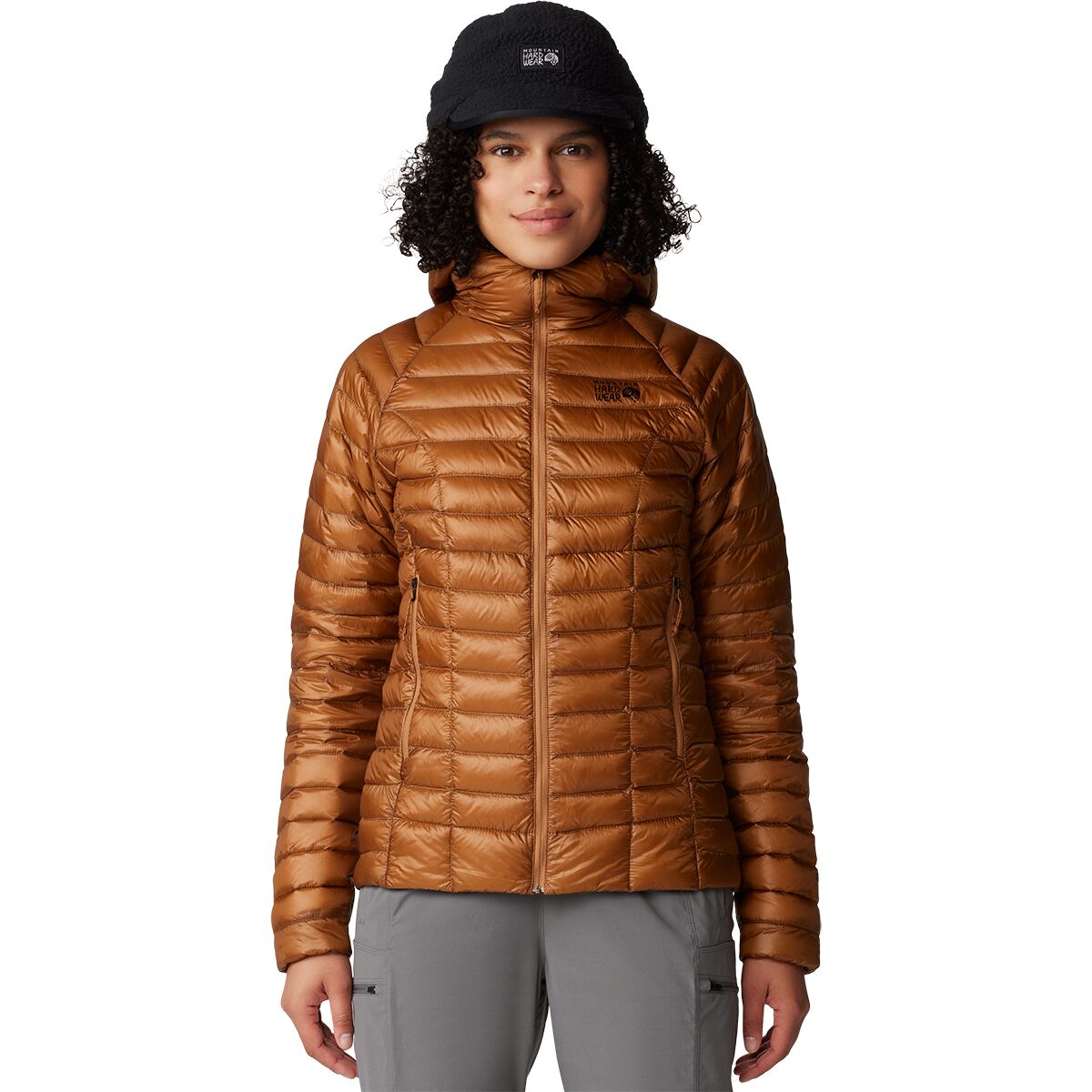 Image of Mountain Hardwear Ghost Whisperer Hooded Down Jacket - Women's Copper Clay, L