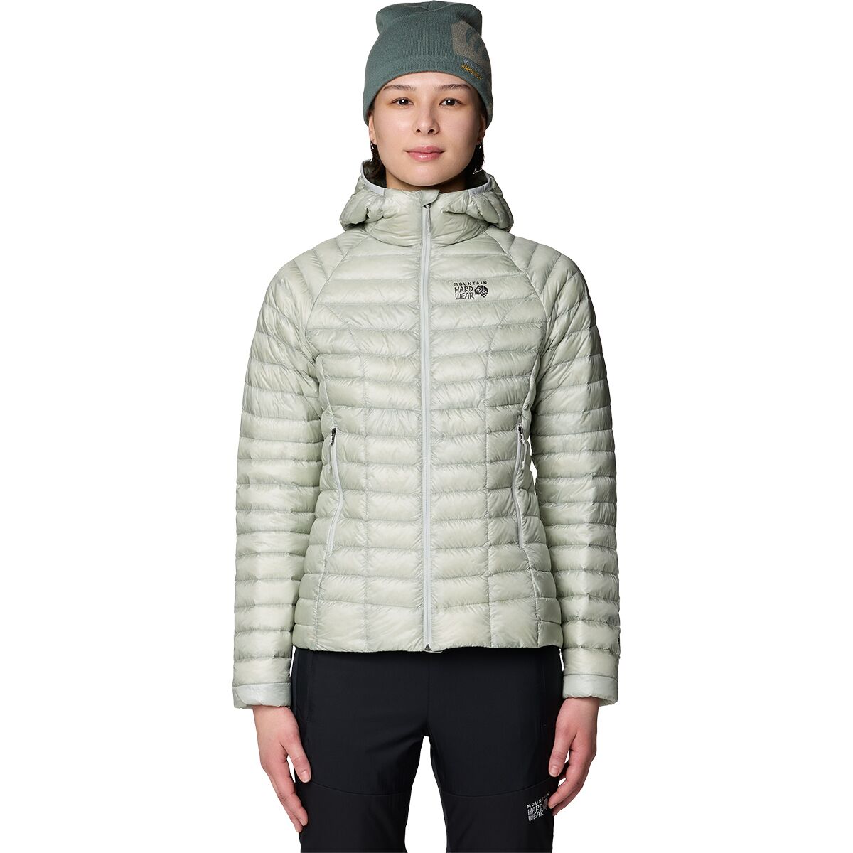 Image of Mountain Hardwear Ghost Whisperer Hooded Down Jacket - Women's Gamma Grey, M