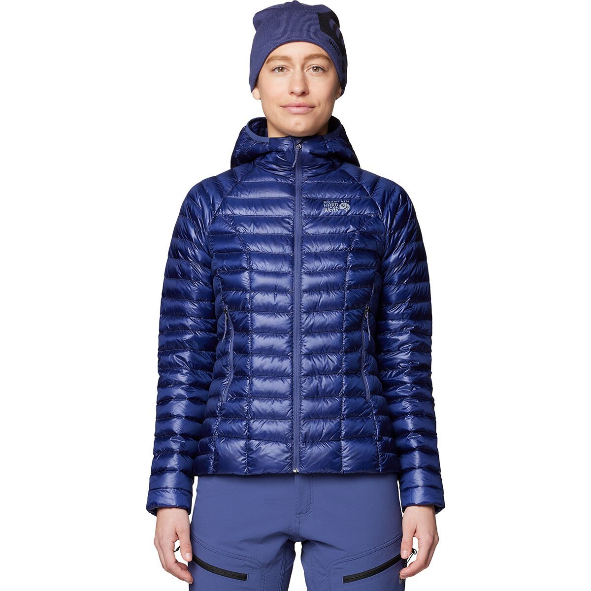 Image of Mountain Hardwear Ghost Whisperer Hooded Down Jacket - Women's Lapis Dusk, XS