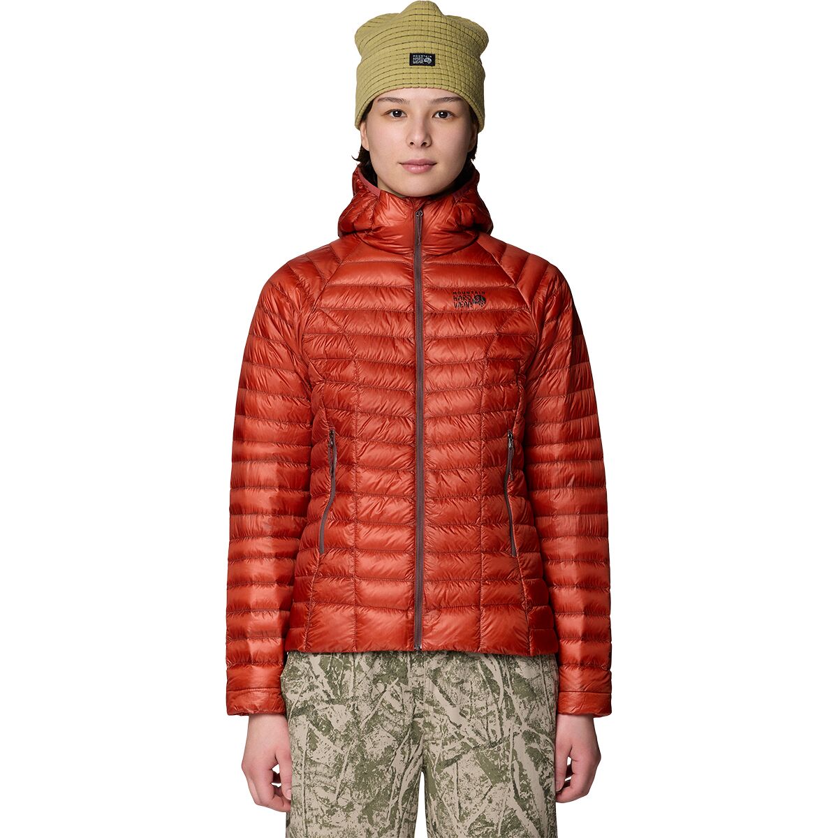 Image of Mountain Hardwear Ghost Whisperer Hooded Down Jacket - Women's Mars Red, L