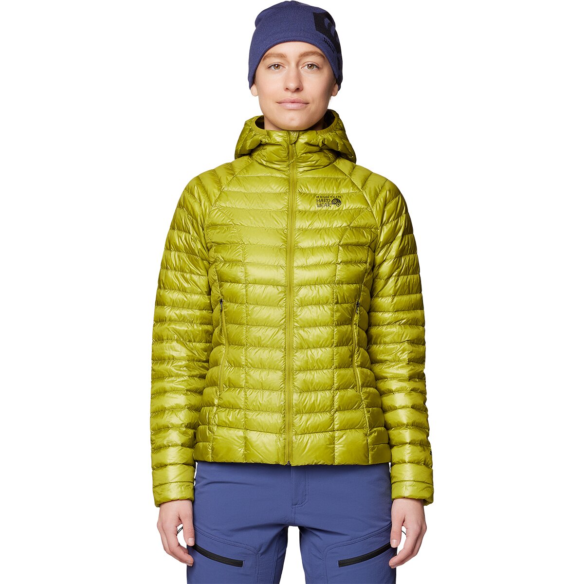 Image of Mountain Hardwear Ghost Whisperer Hooded Down Jacket - Women's Python Green, M