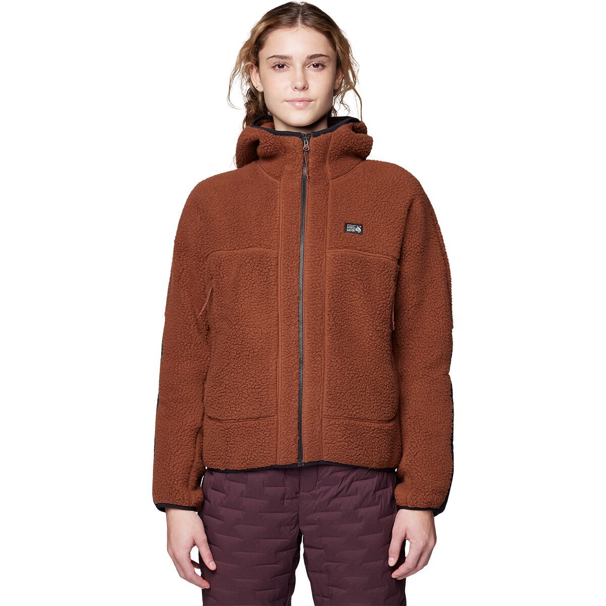 Image of Mountain Hardwear HiCamp Fleece Full-Zip Hooded Jacket - Women's Cocoa Brown, L