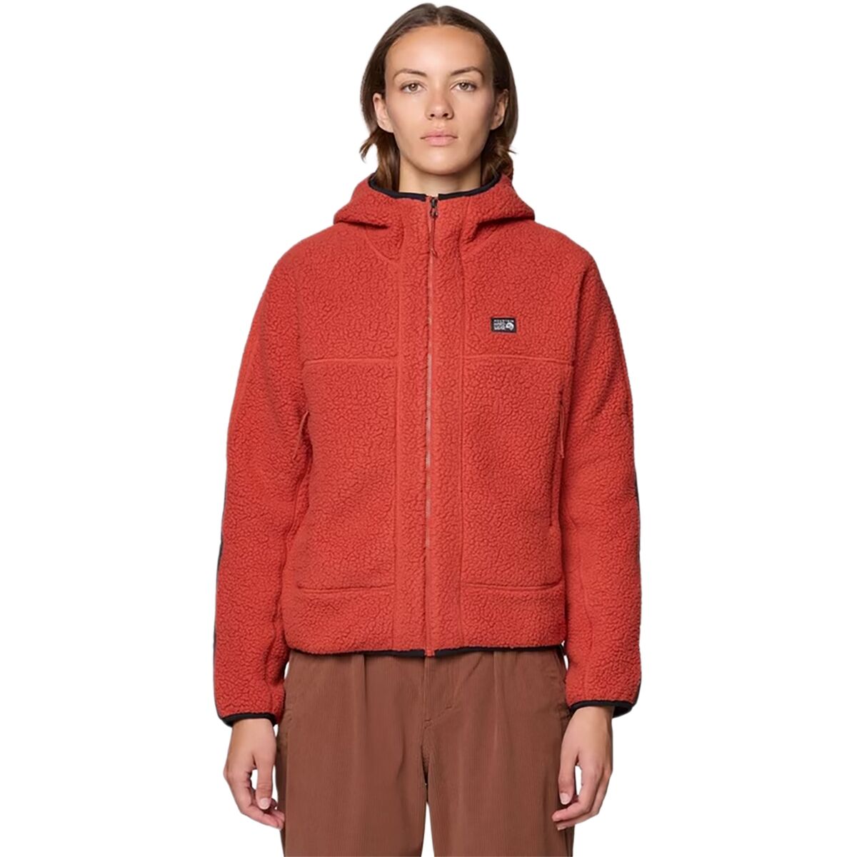 Image of Mountain Hardwear HiCamp Fleece Full-Zip Hooded Jacket - Women's Mars Red, L