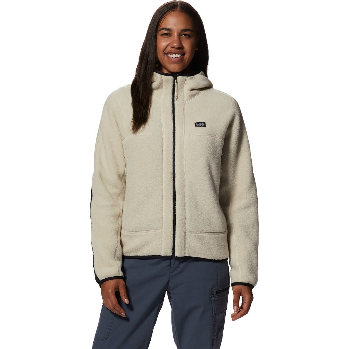 Image of Mountain Hardwear HiCamp Fleece Full-Zip Hooded Jacket - Women's Wild Oyster, L
