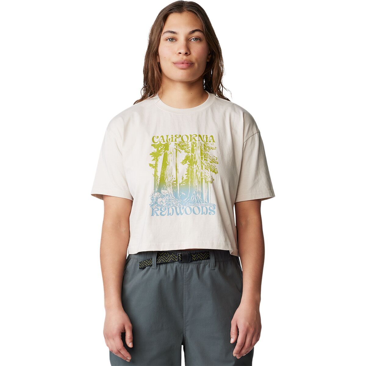 Image of Mountain Hardwear Landmark Boxy Crop Shirt - Women's Talc, XL