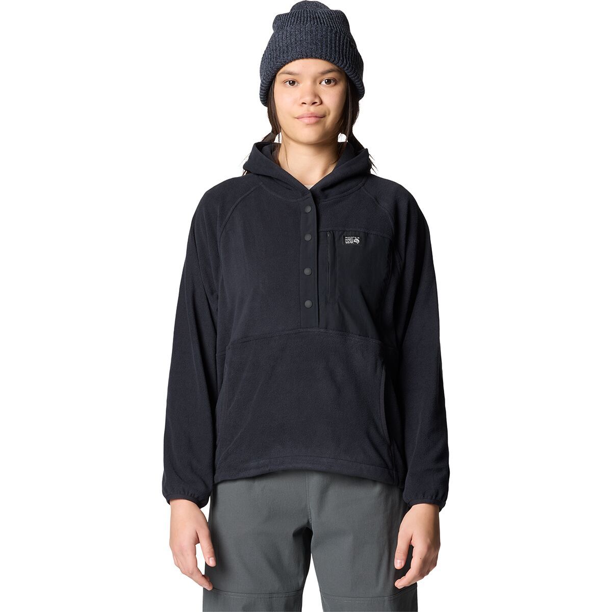 Image of Mountain Hardwear Microchill Snap Neck Pullover - Women's Black, XS