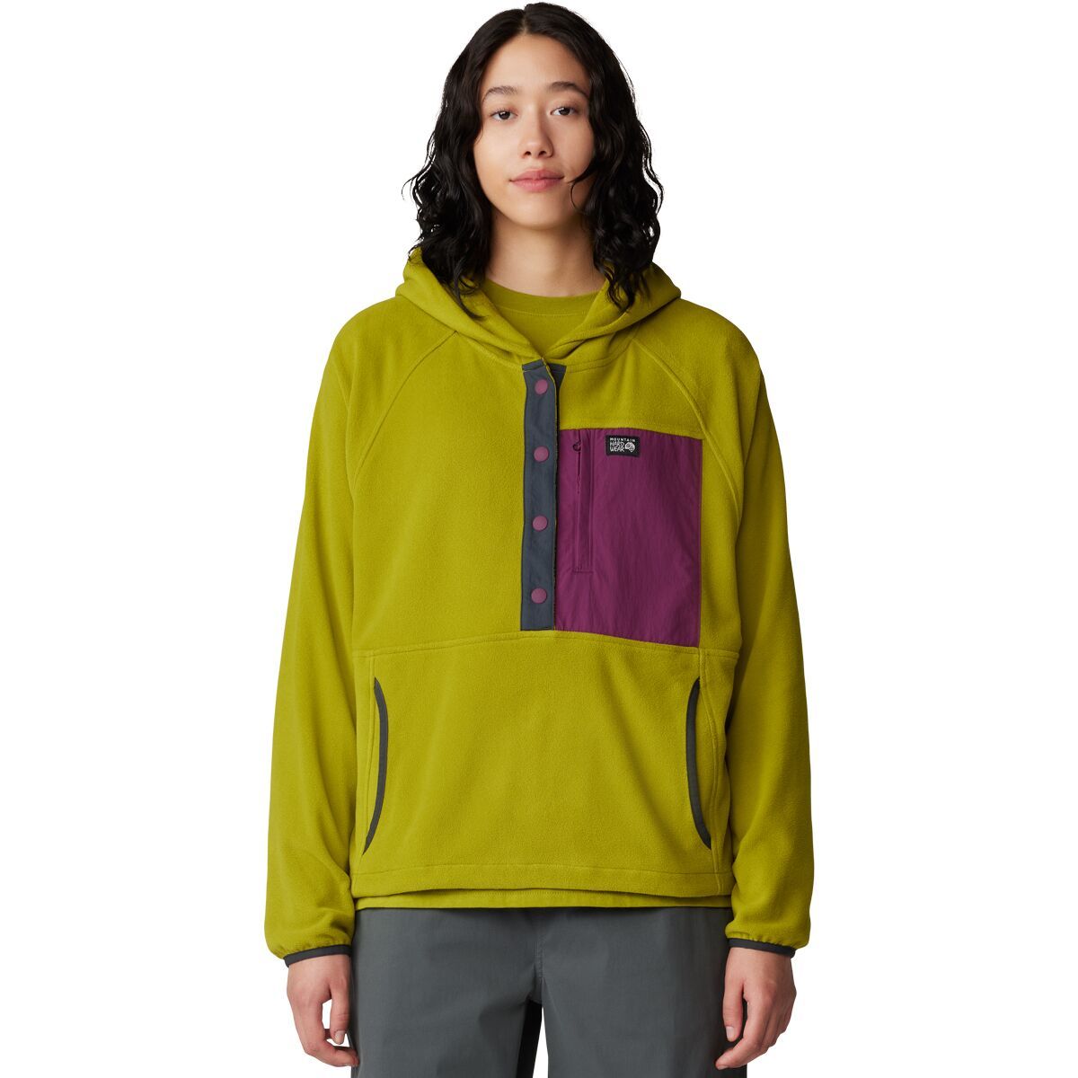 Image of Mountain Hardwear Microchill Snap Neck Pullover - Women's Python Green, XL