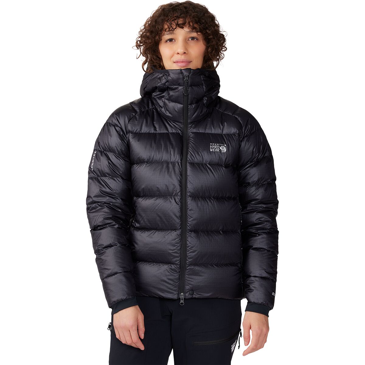 Image of Mountain Hardwear Phantom Alpine Down Hooded Jacket - Women's Black, XS