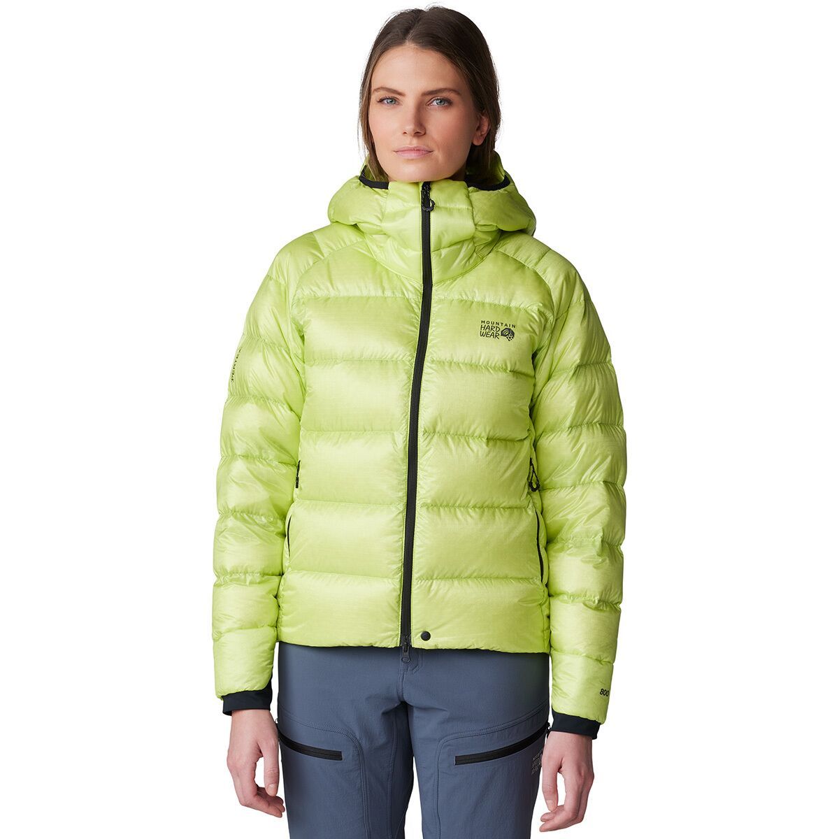 Image of Mountain Hardwear Phantom Alpine Down Hooded Jacket - Women's Citron Glow, XL