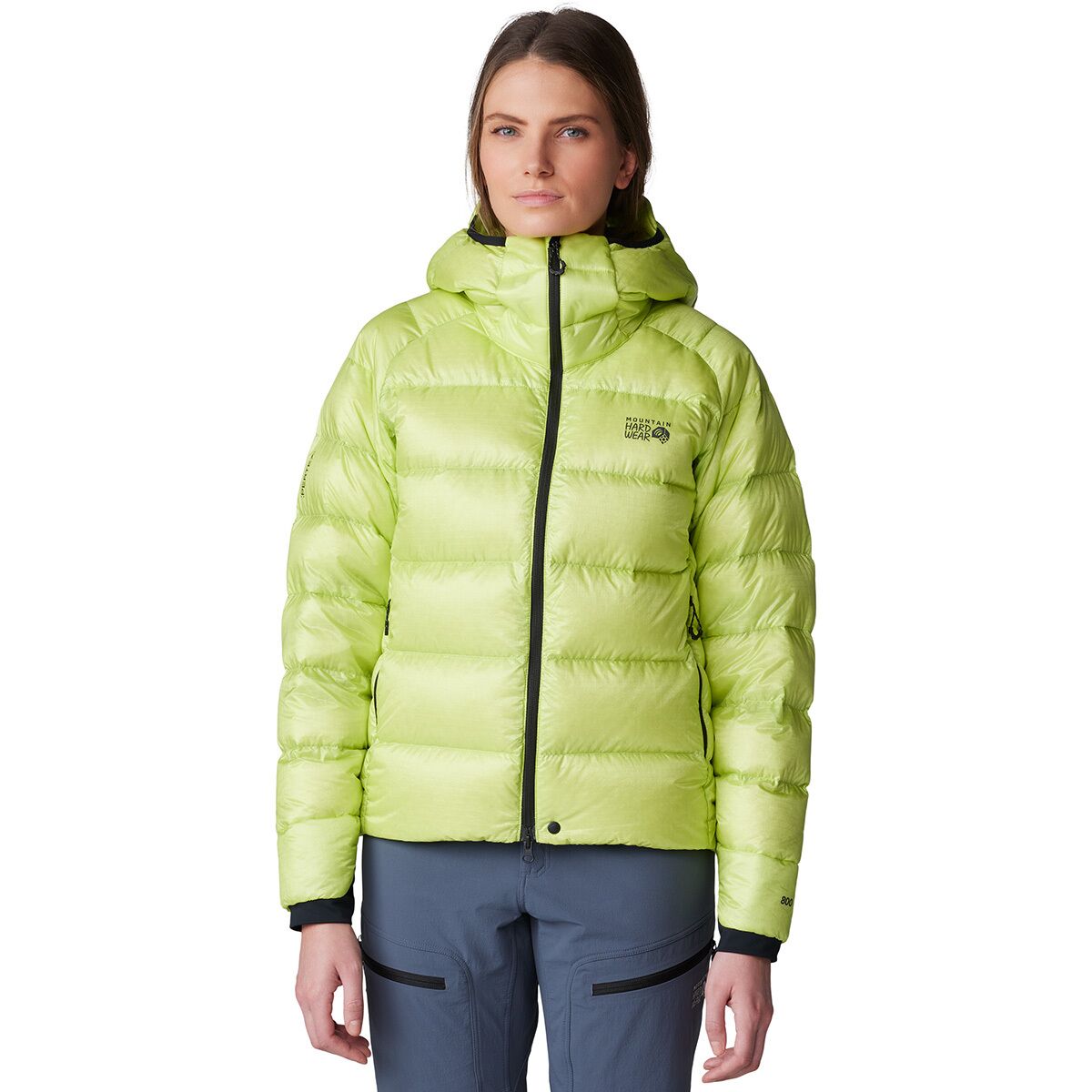Image of Mountain Hardwear Phantom Alpine Down Hooded Jacket - Women's Citron Glow, XL